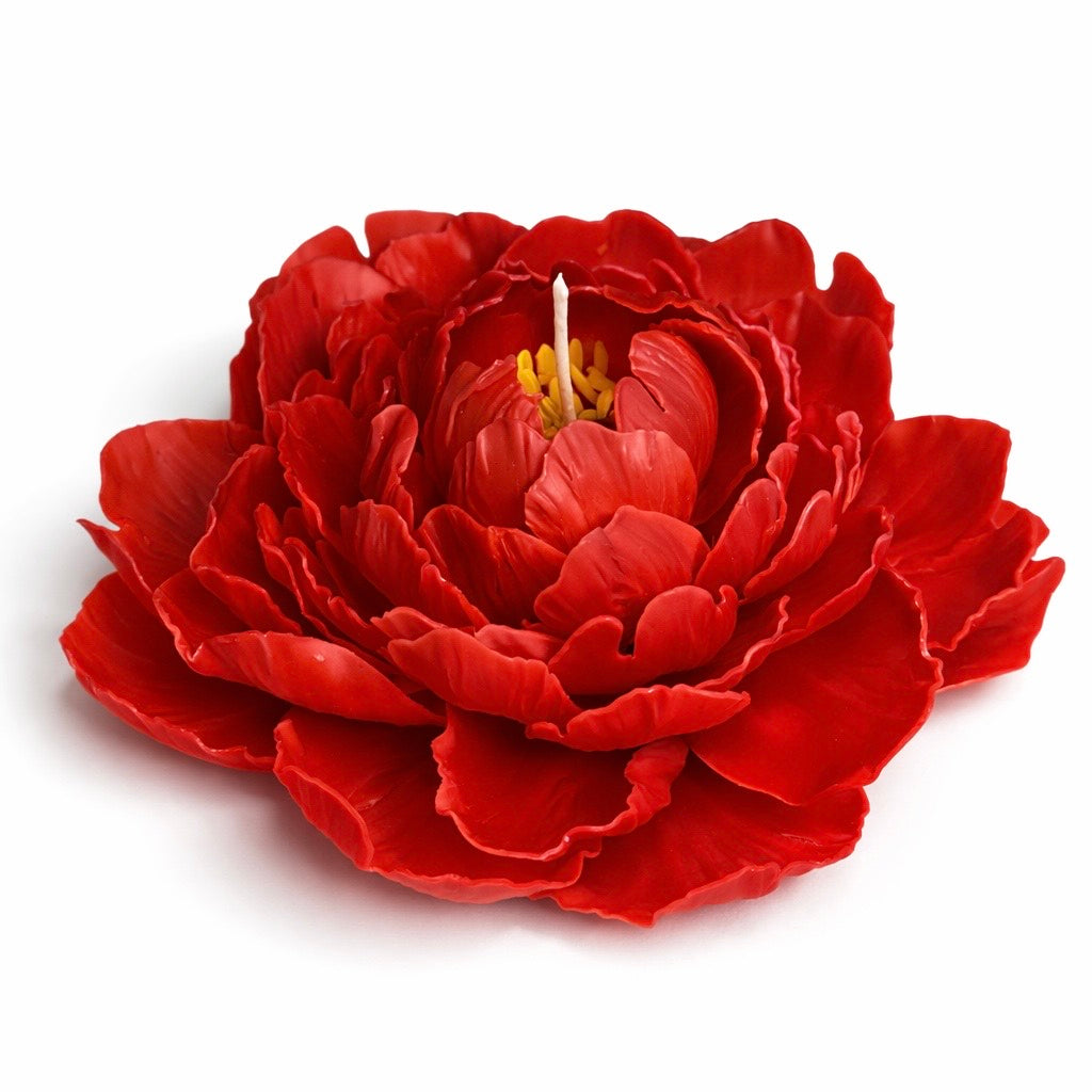 Handmade peony flower candle unscented decorative candle