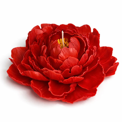 Handmade peony flower candle unscented decorative candle