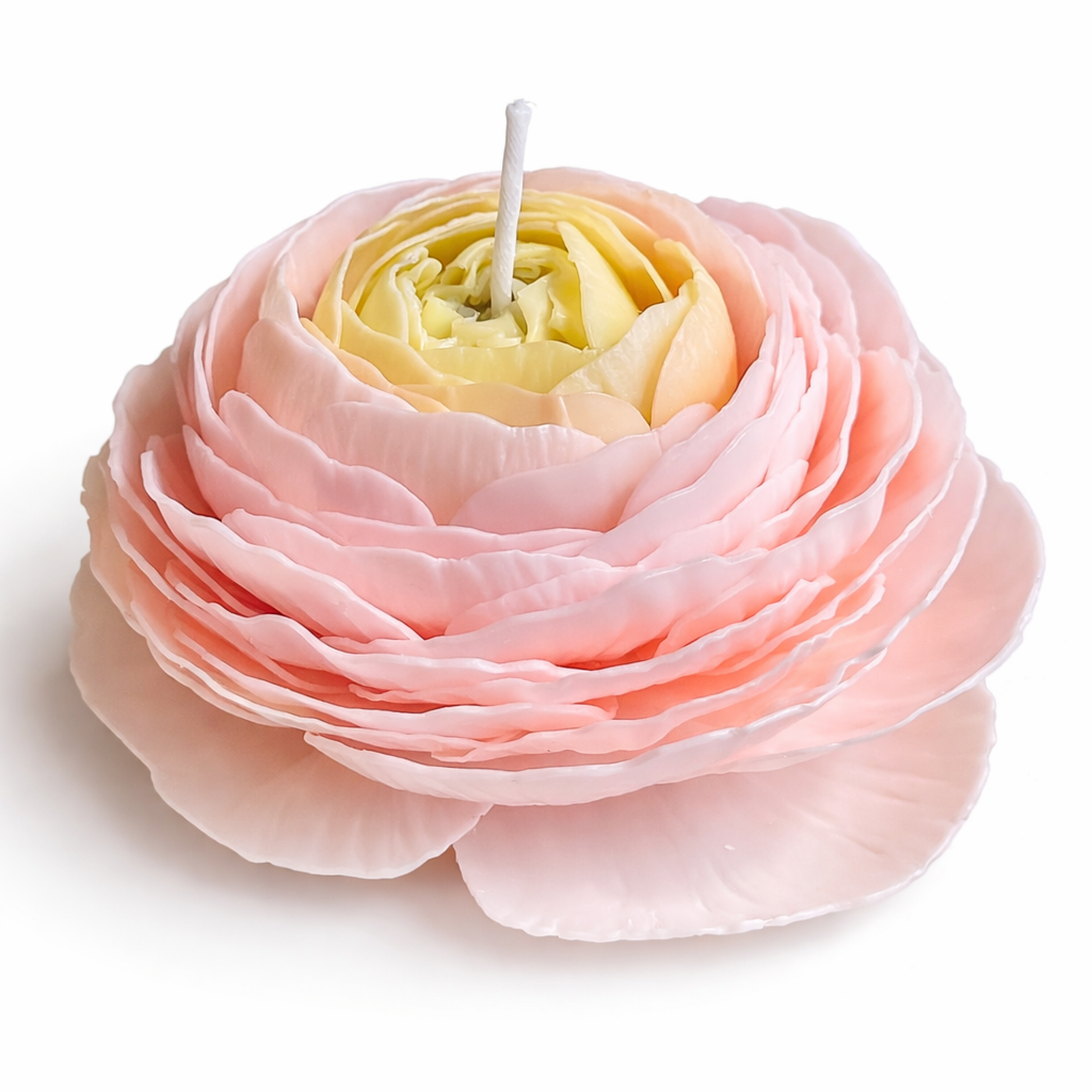 Ranunculus flower – Handcrafted candle