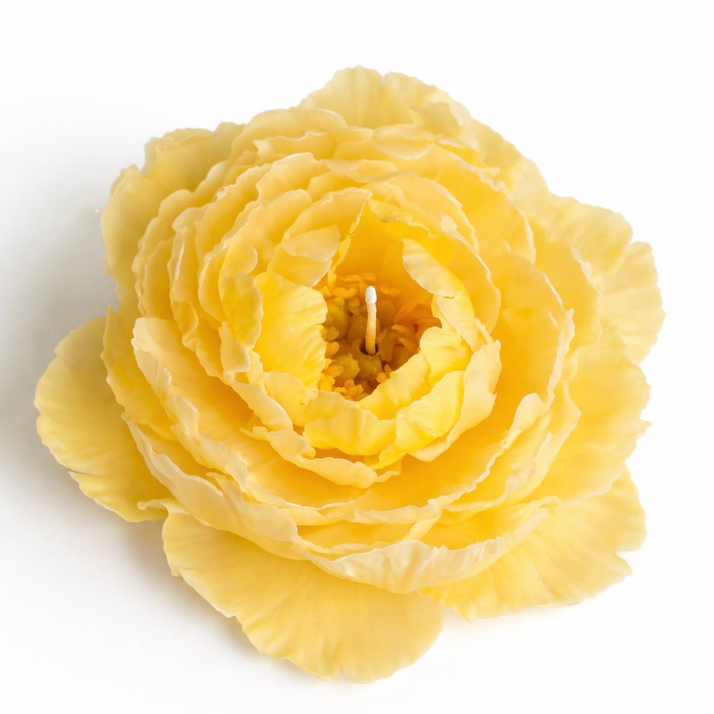Handmade peony flower candle unscented decorative candle